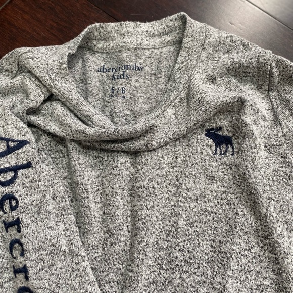 Gray long sleeved Abercrombie Kids shirt - Picture 2 of 2